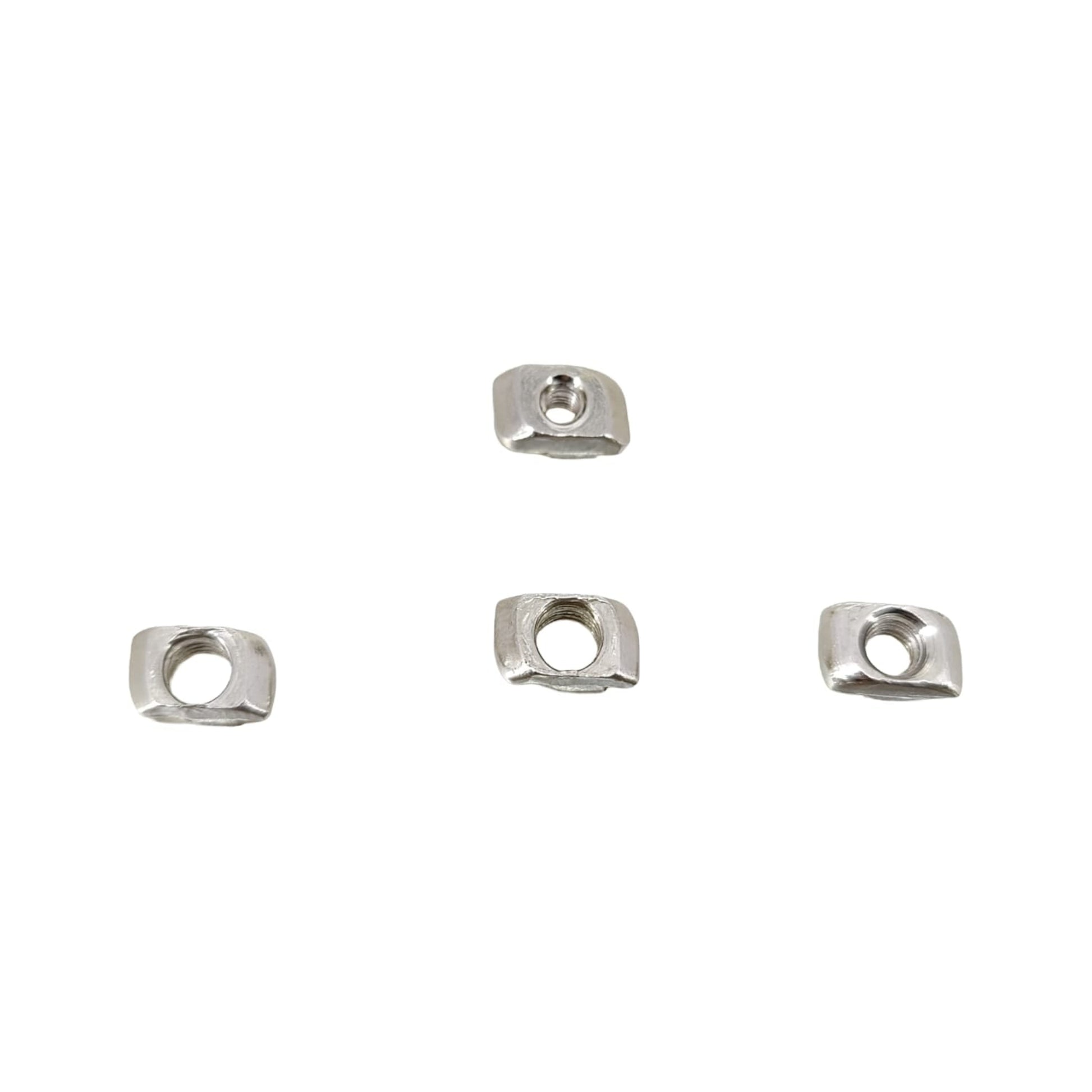 Top and bottom view of M3 M4 M5 sliding T-nuts for aluminum profile