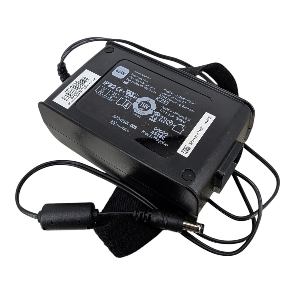 OEM ASTEC 12V 5A 火牛，提供 60W 足火輸出，配備 5.5x2.5mm 通用圓頭，適合 CCTV 及 LED 燈帶使用。