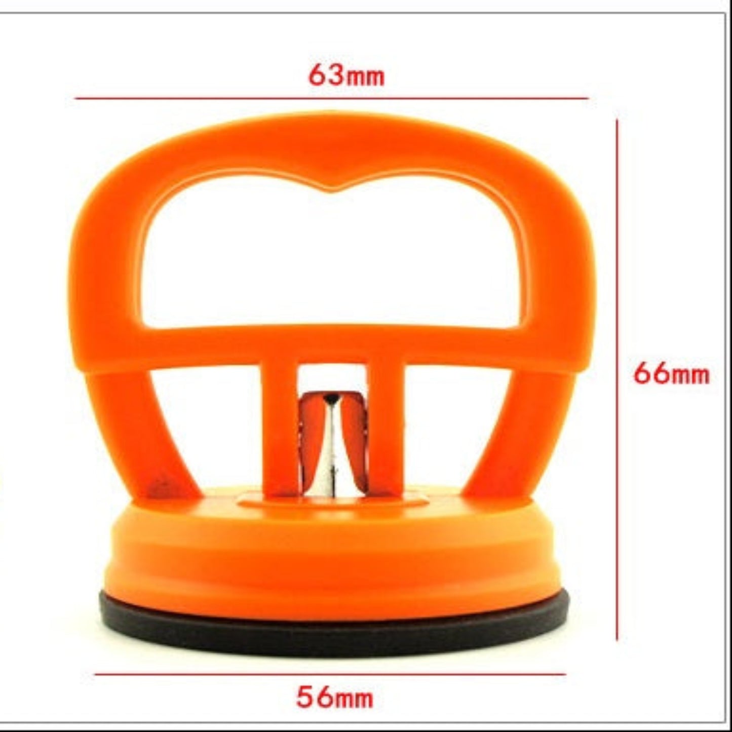 Dimensions of the orange mini suction cup tool, showing a 56mm diameter.