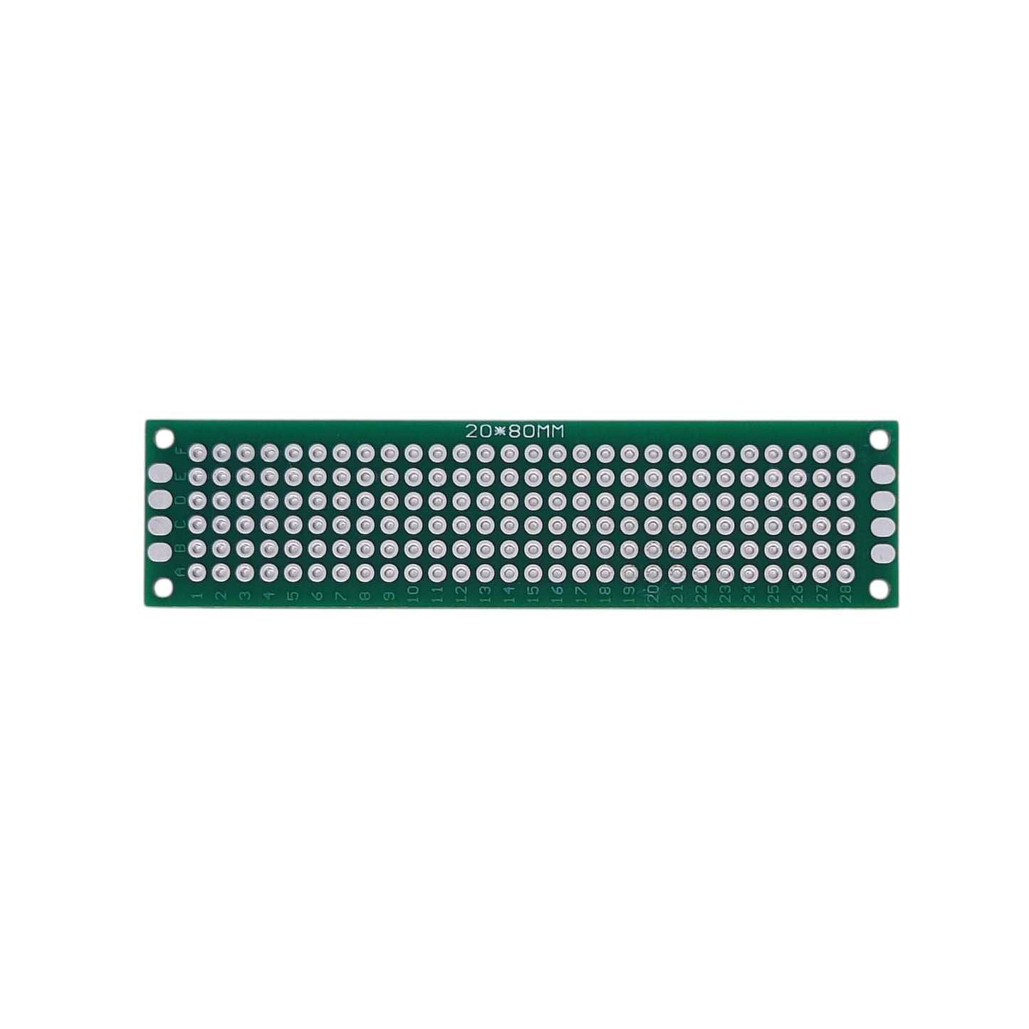 2x8cm double-sided PCB prototyping board.