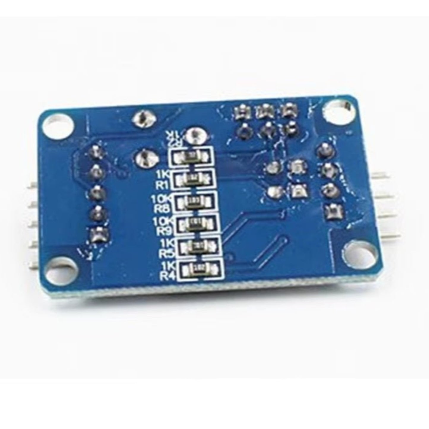PCF8591 Digital To Analog Converter Module with PCB layout and components for temperature and illumination acquisition.