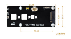 Raspberry Pi 5 PCIE轉M.2轉接板