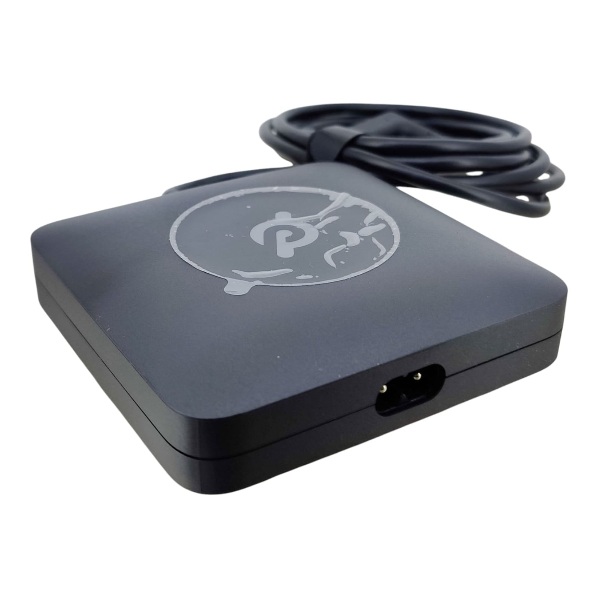 Top view of Peloton 65W USB-C Power Adapter (charger) showing Peloton logo.