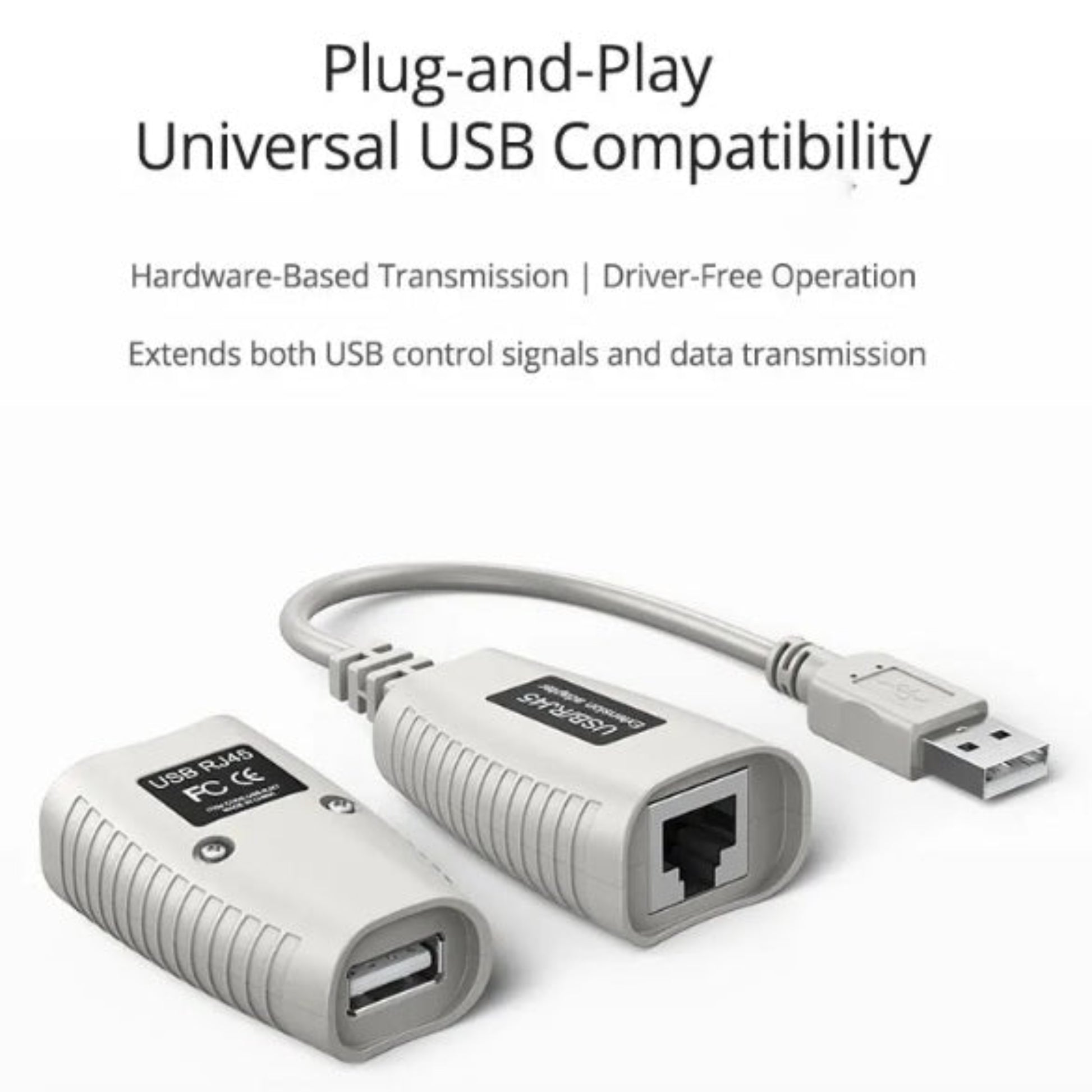 Plug-and-play USB extender featuring hardware-based transmission and driver-free operation.