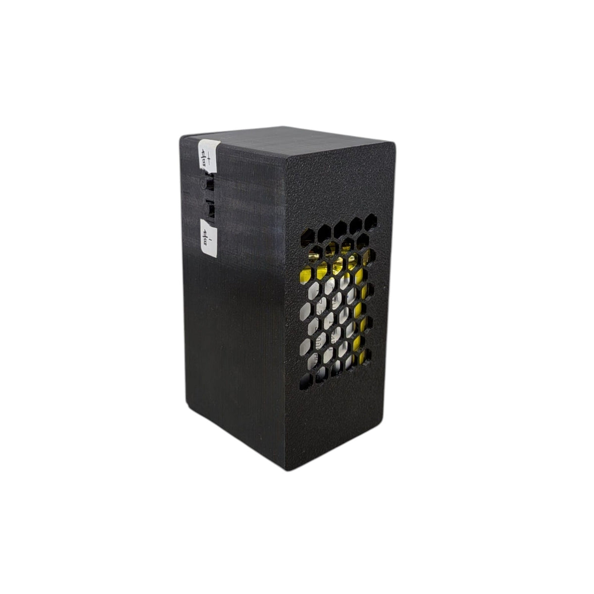 便攜式 ESP32 AI 喇叭側面，設有音量控制及內置 18650 鋰電池，續航達兩小時。適合學生 STEM 教學。