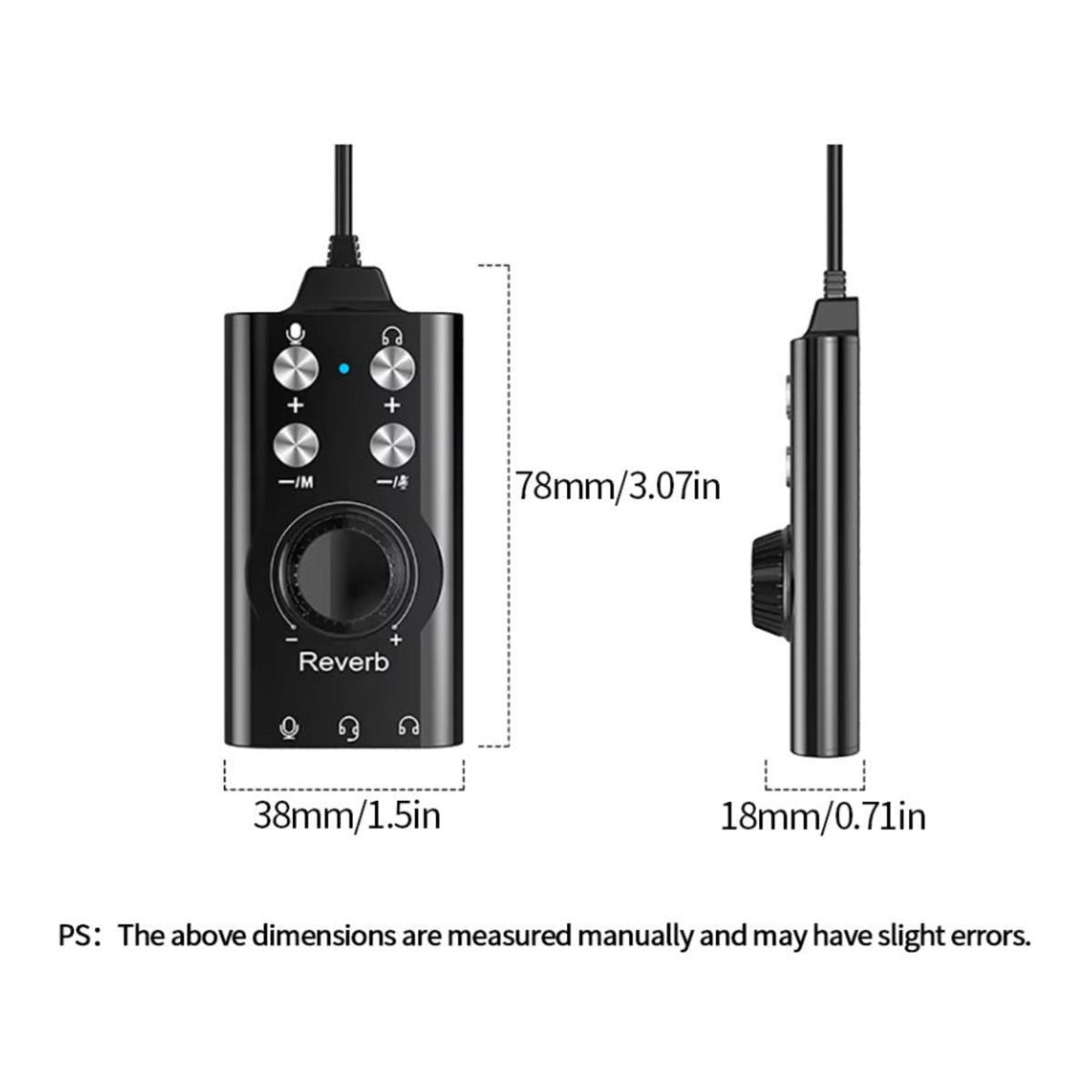 輕巧便攜設計，外置音效卡尺寸僅78x38x18mm。新昌電腦提供網購到店自取及O2O即場技術指導。