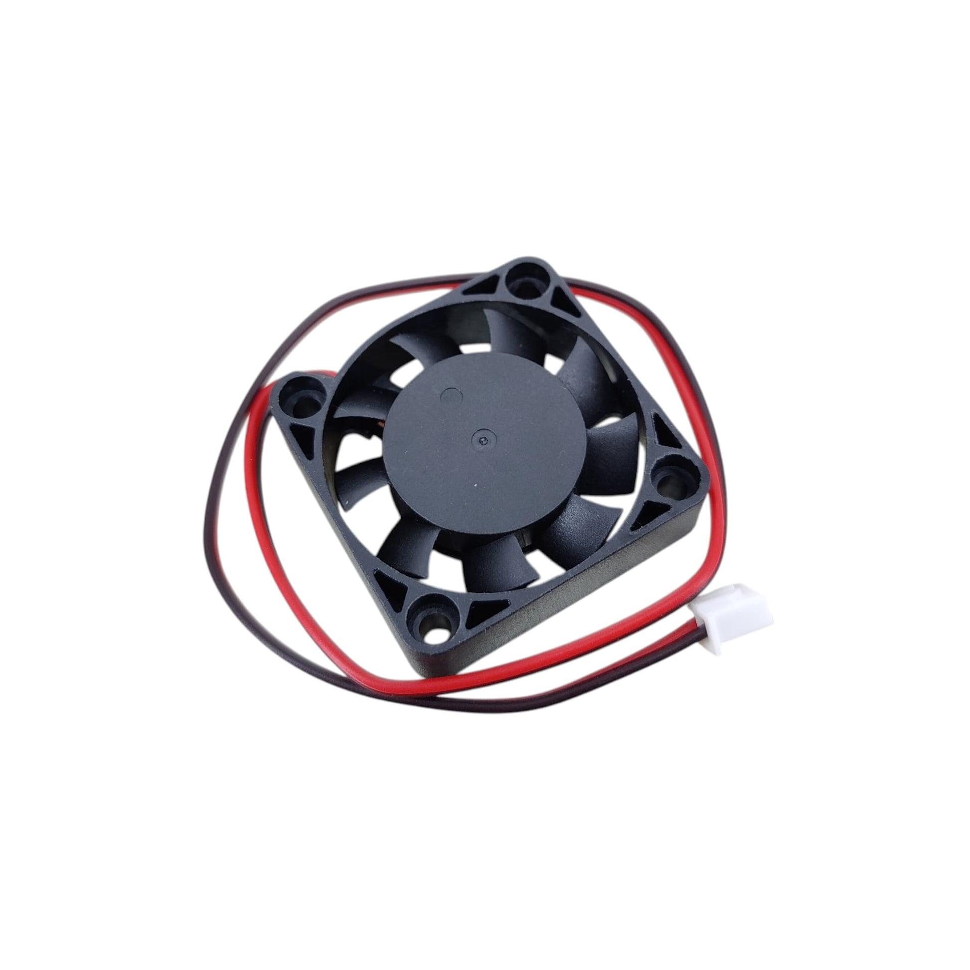 Back view of the 40mm compact cooling fan showing motor housing and mounting holes.