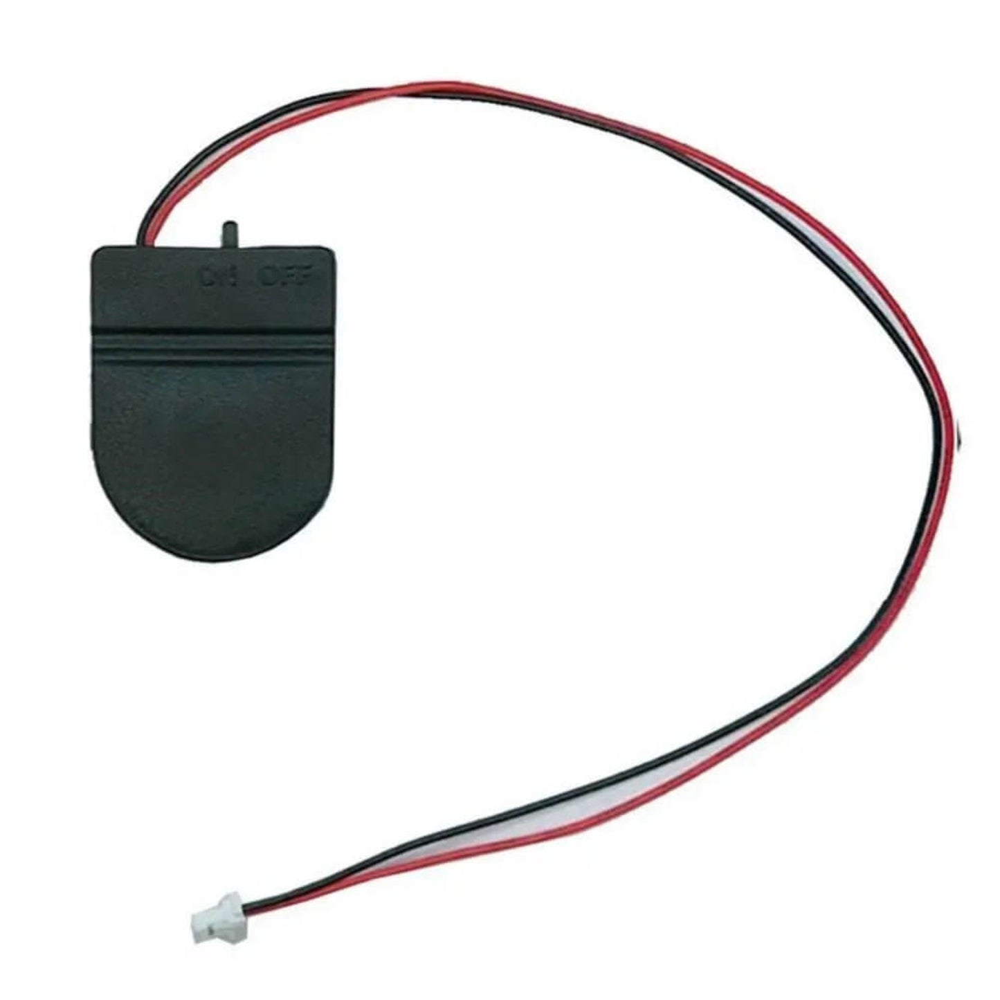 Highlights the product (battery holder) and its key feature (connector cable).