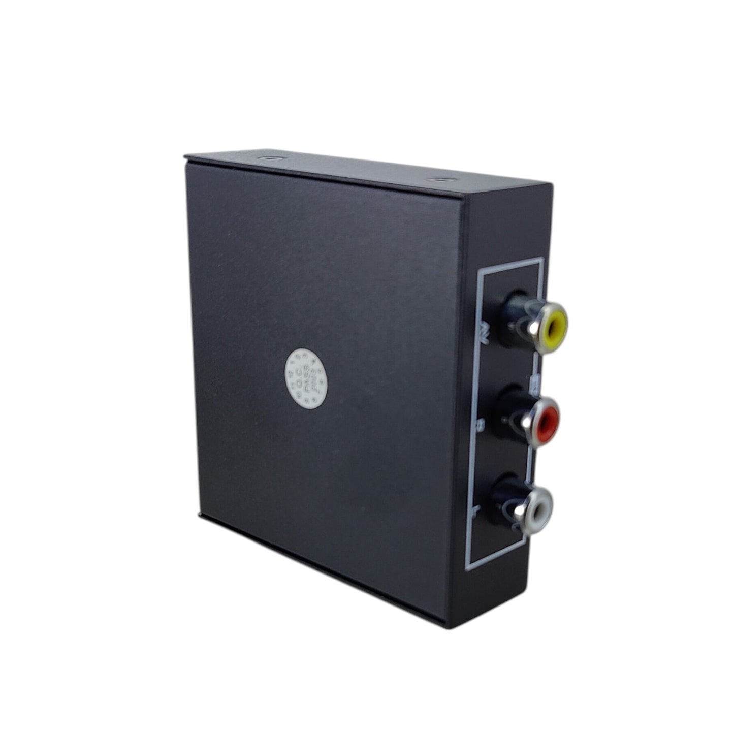 Yellow white and red RCA input ports on AV converter