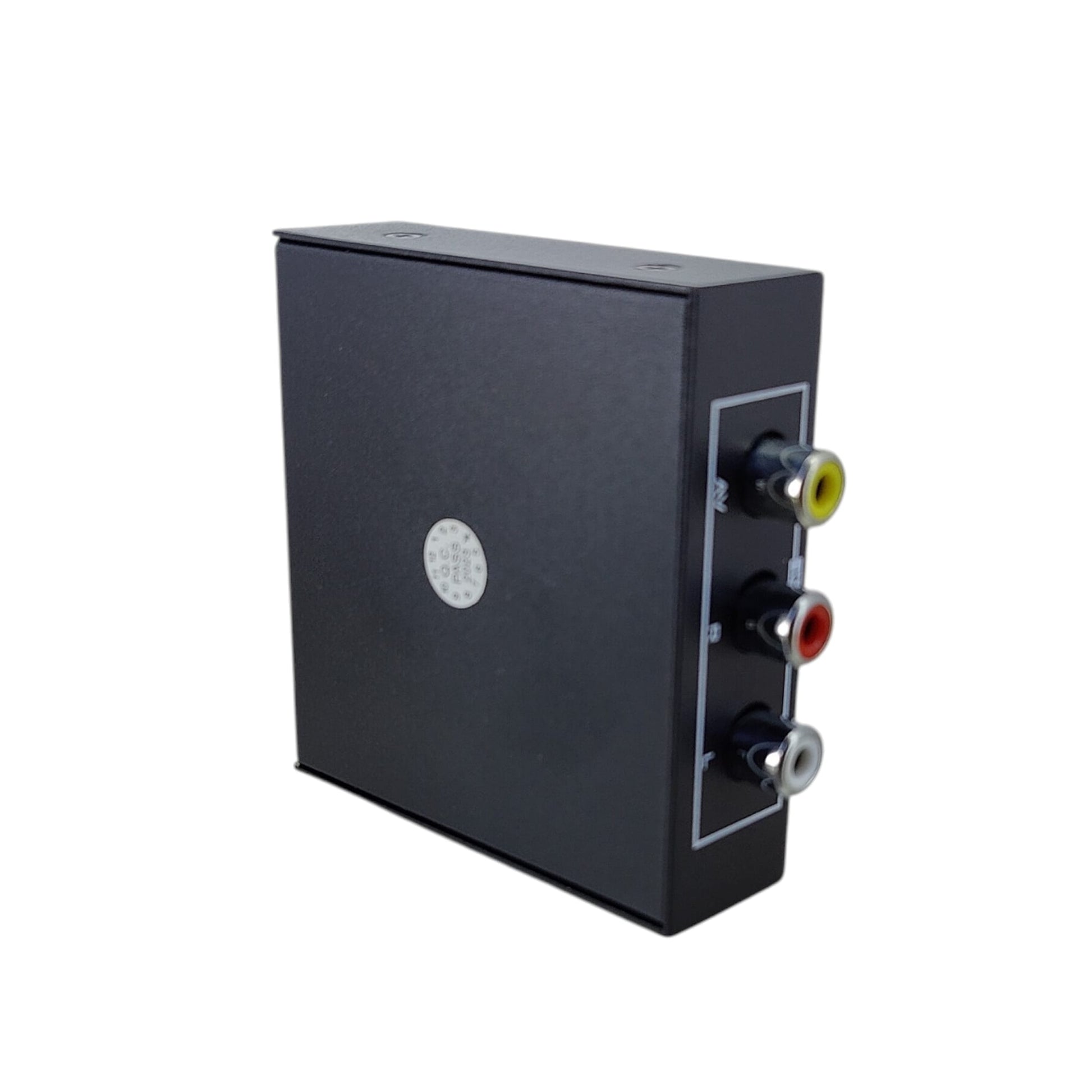 Yellow white and red RCA input ports on AV converter