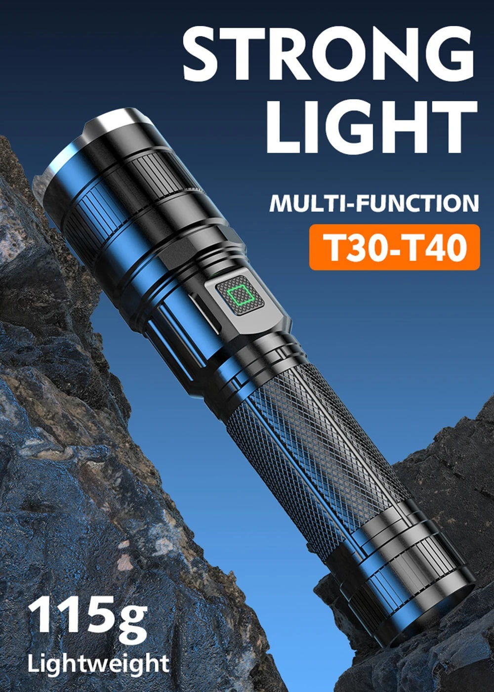 rechargeble led flashlight hk