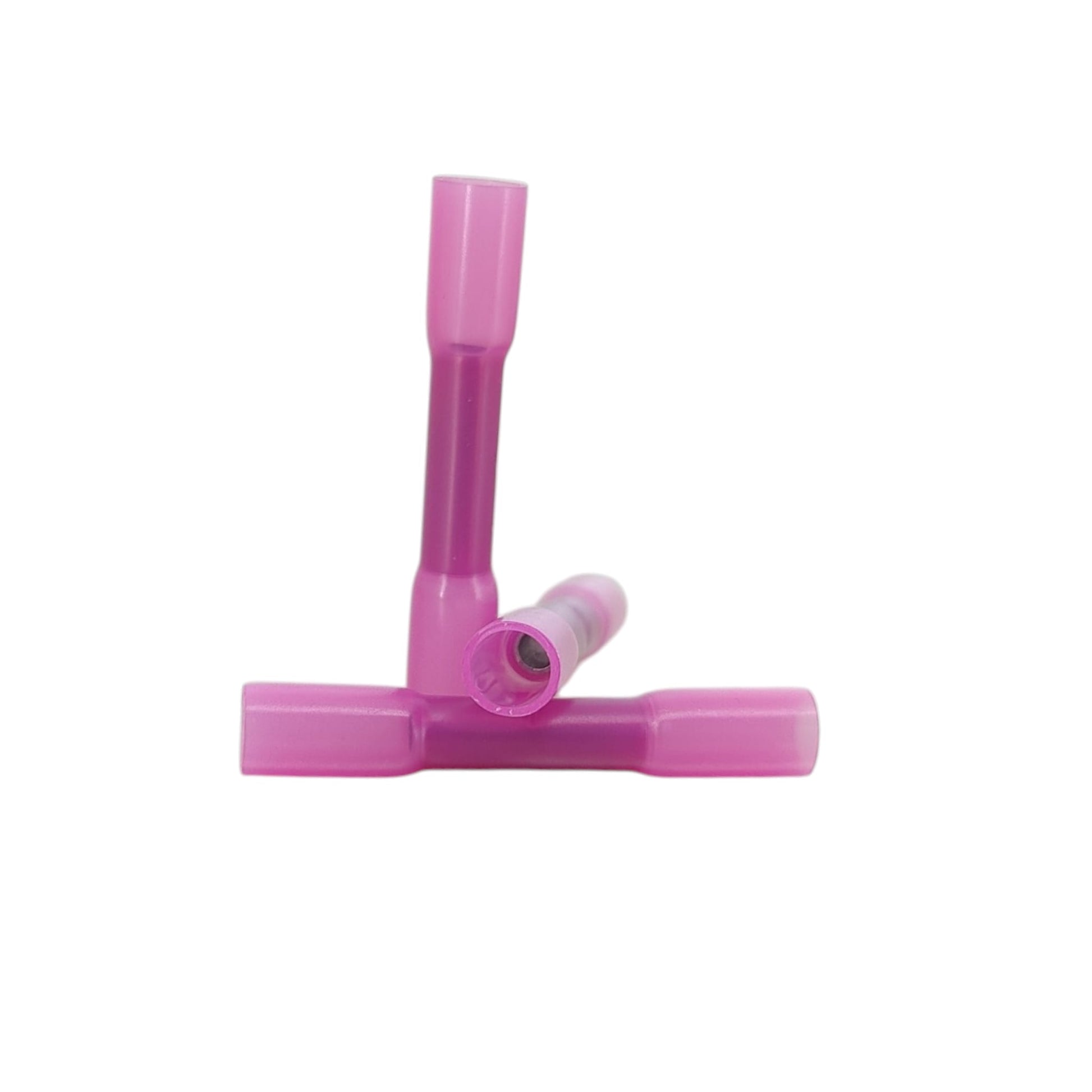 Red marine grade heat shrink terminal for 18 to 22 AWG wires