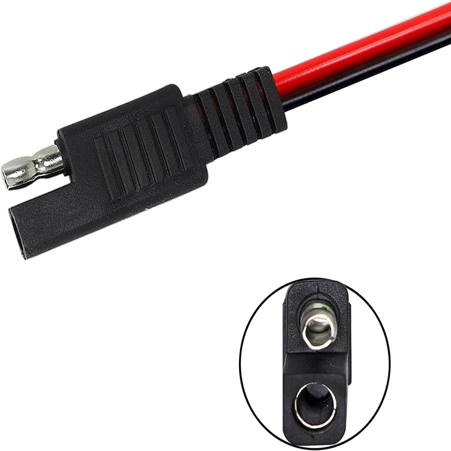 Tinned bare wire ends of SAE cable for DIY soldering
