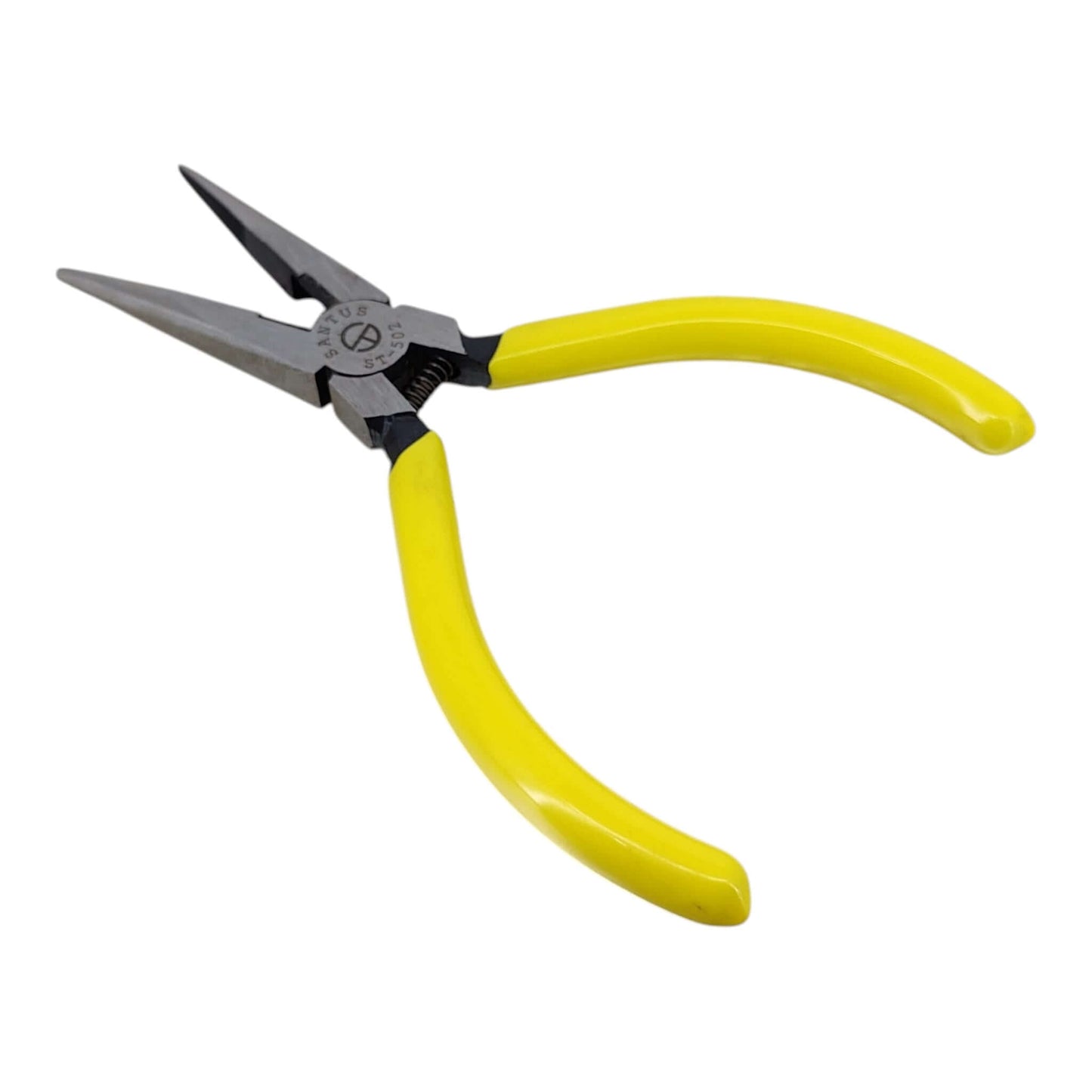 Santus ST-502 5-inch needle nose pliers open showing serrated jaws