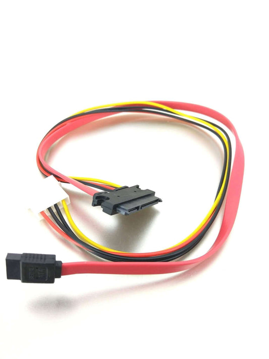 SATA 22-Pin Data and Power Combo Cable for connecting 2.5" and 3.5" drives, 40cm length, versatile design.