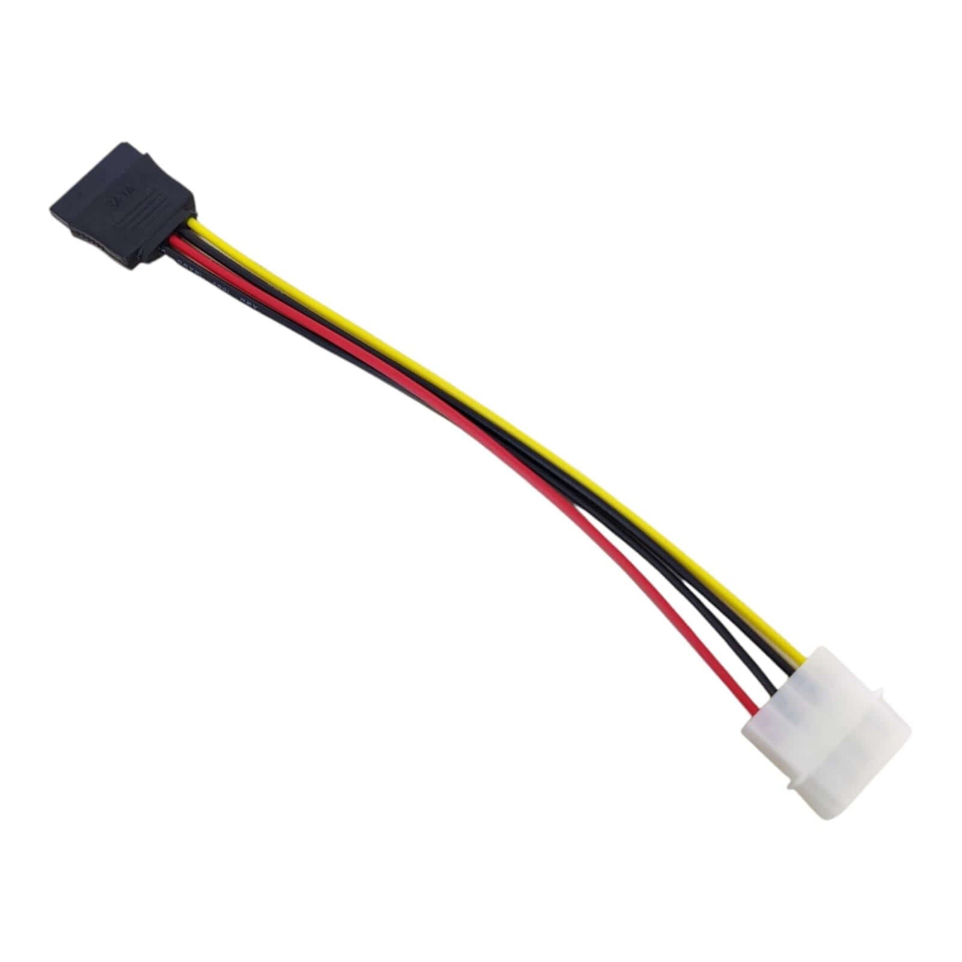 20cm 4-Pin Molex to 15-Pin SATA Power Cable Adapter for HDD and SSD connection.