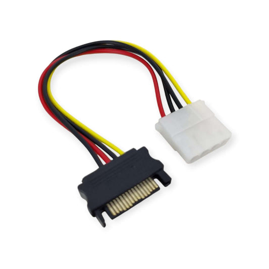 SATA to Molex power adapter cable with color-coded wires for seamless compatibility between connectors.