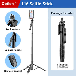 Selfie Stick Tripod 1.5m - Black