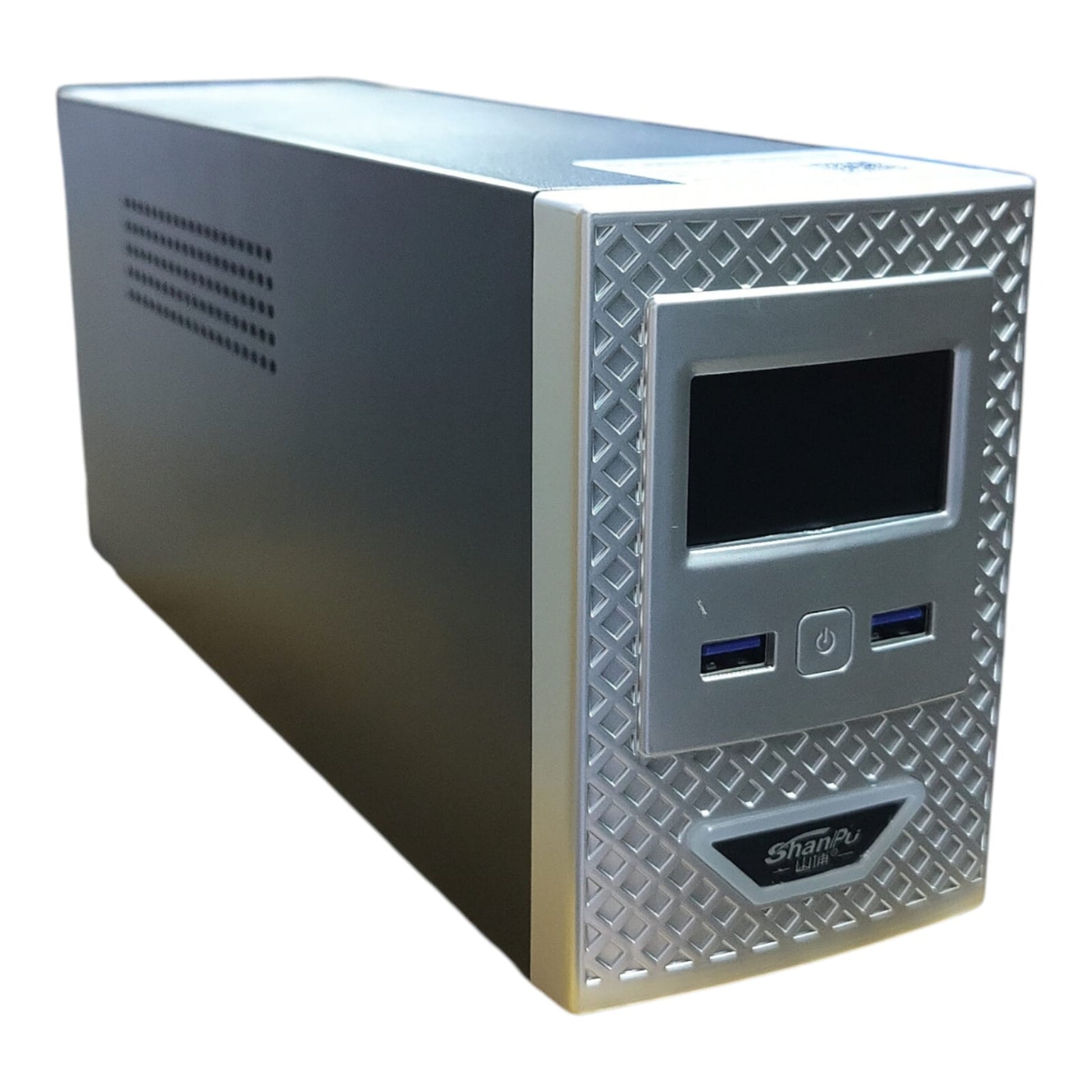 ShanPu 650VA UPS backup power supply metal body front view.
