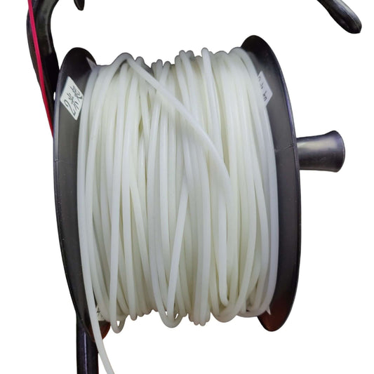 Roll of translucent white silicone tubing 3mm ID on black reel