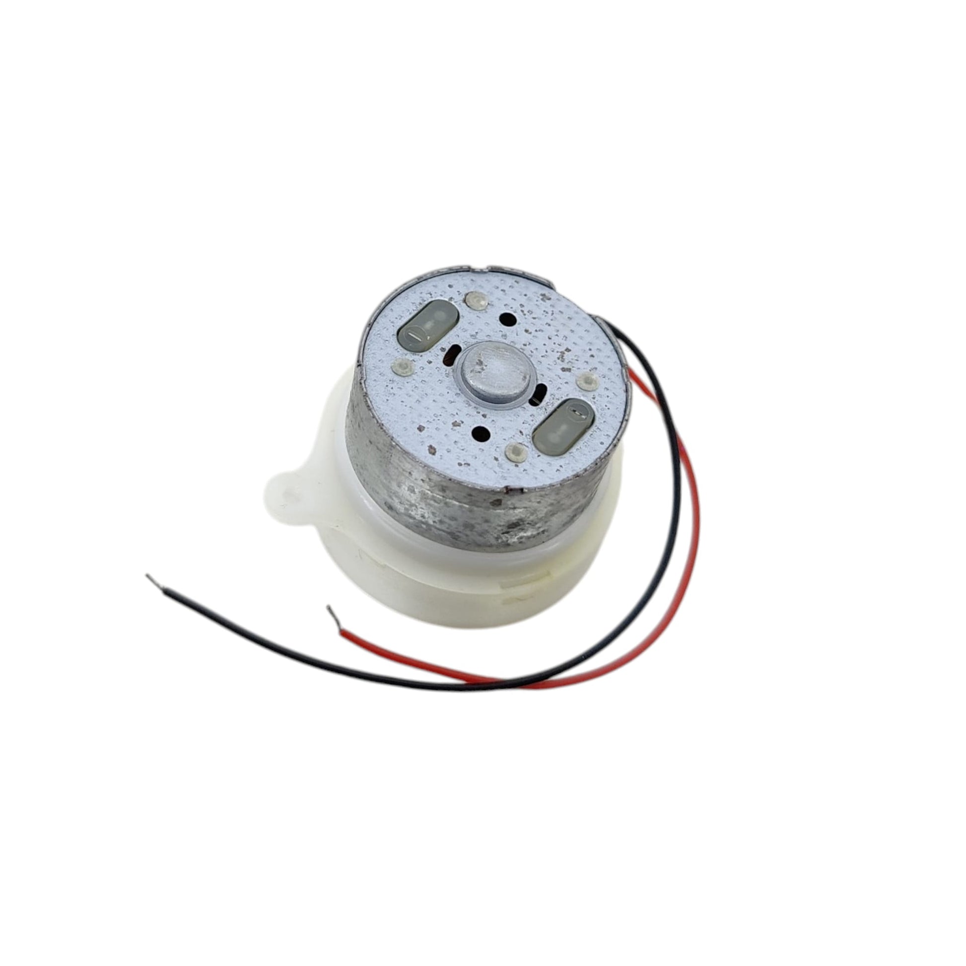 Close-up of the 2.5mm plastic shaft with a 1.8mm double flat edge on the mini motor.