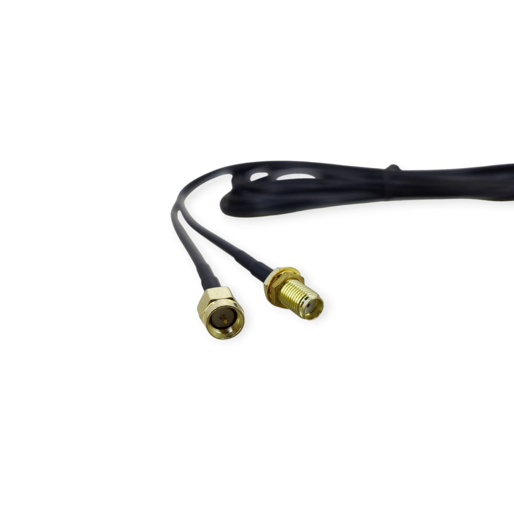 Close-up of the SMA Female connector (inner hole) end, designed for high-quality antenna signal extension.