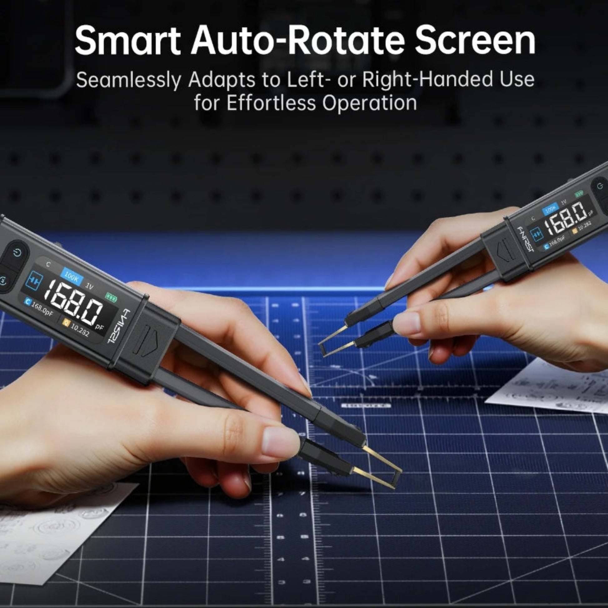 Smart auto-rotate screen adapts for left-handed or right-handed use on the LCR-ST2.