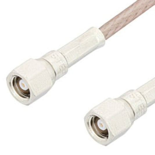 SMC to SMC cable with RG316-DS coax connectors, 200cm length for RF and microwave applications.