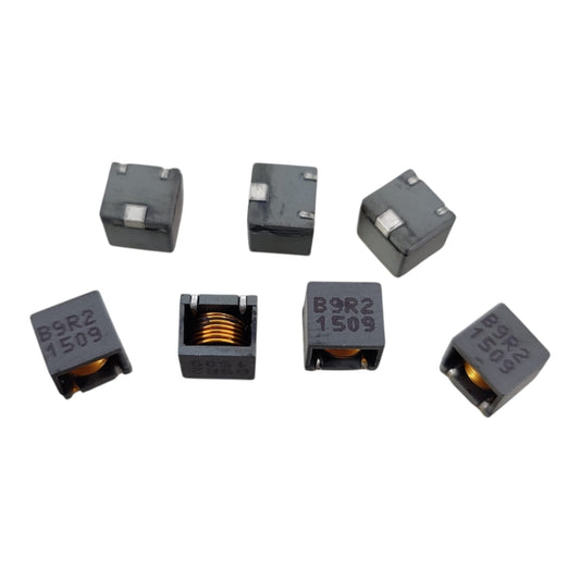 7 pieces of B9R2 1509 SMD power inductors for electronics repair.