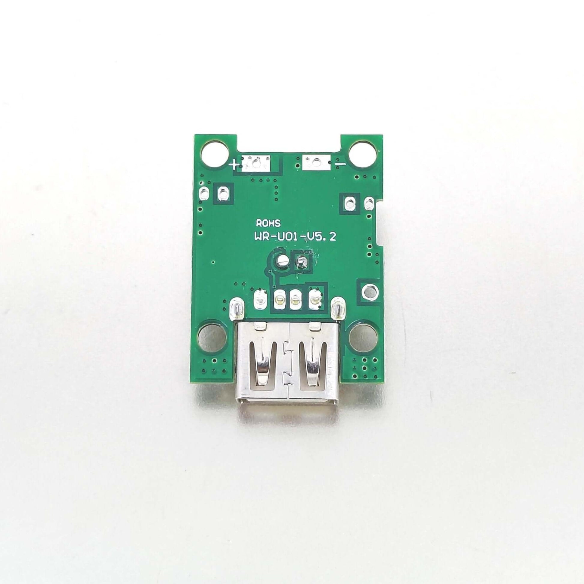 Rear view of WR-U01-V5.2 solar charging module PCB.
