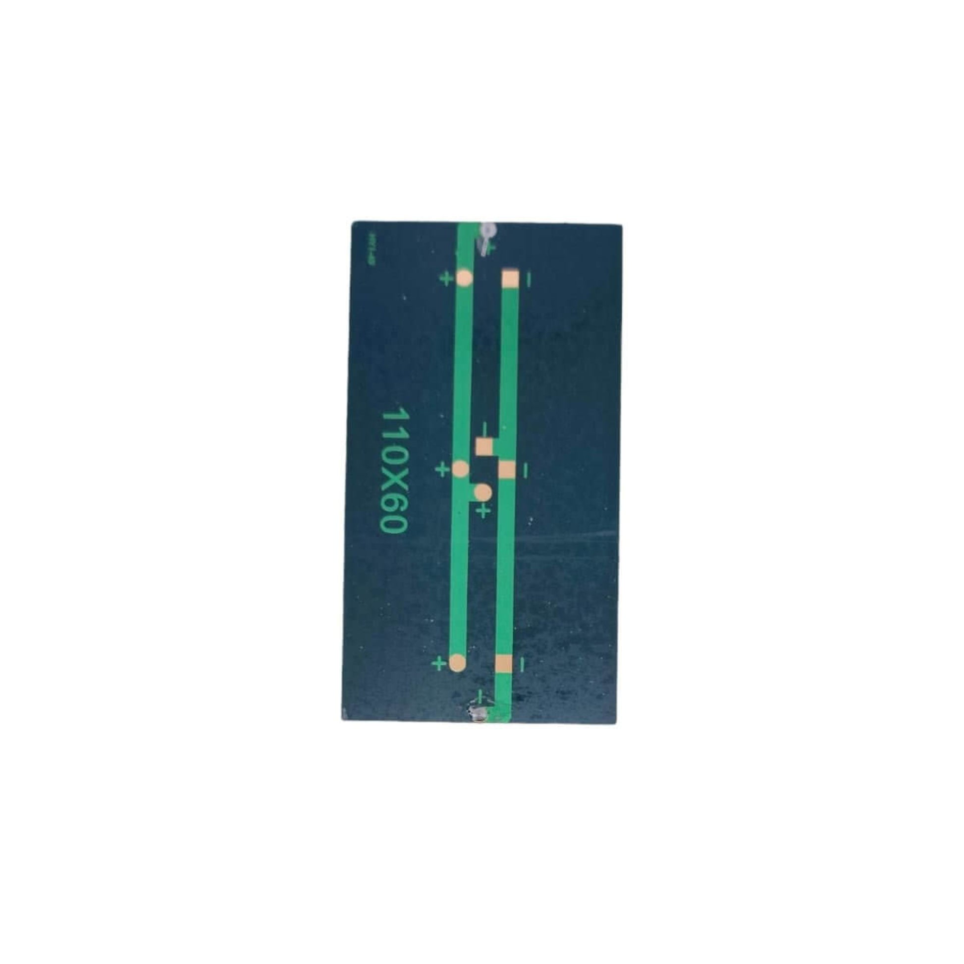 Mini solar panel 6V 1W polysilicon module for DIY projects, measuring 110mm x 60mm, ideal for powering small electronics.