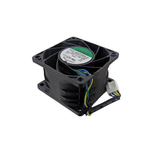 SUNON PSD1206PMBX-A 6038 伺服器風扇，展示 12V 30W 規格標籤及 4-pin 接口。