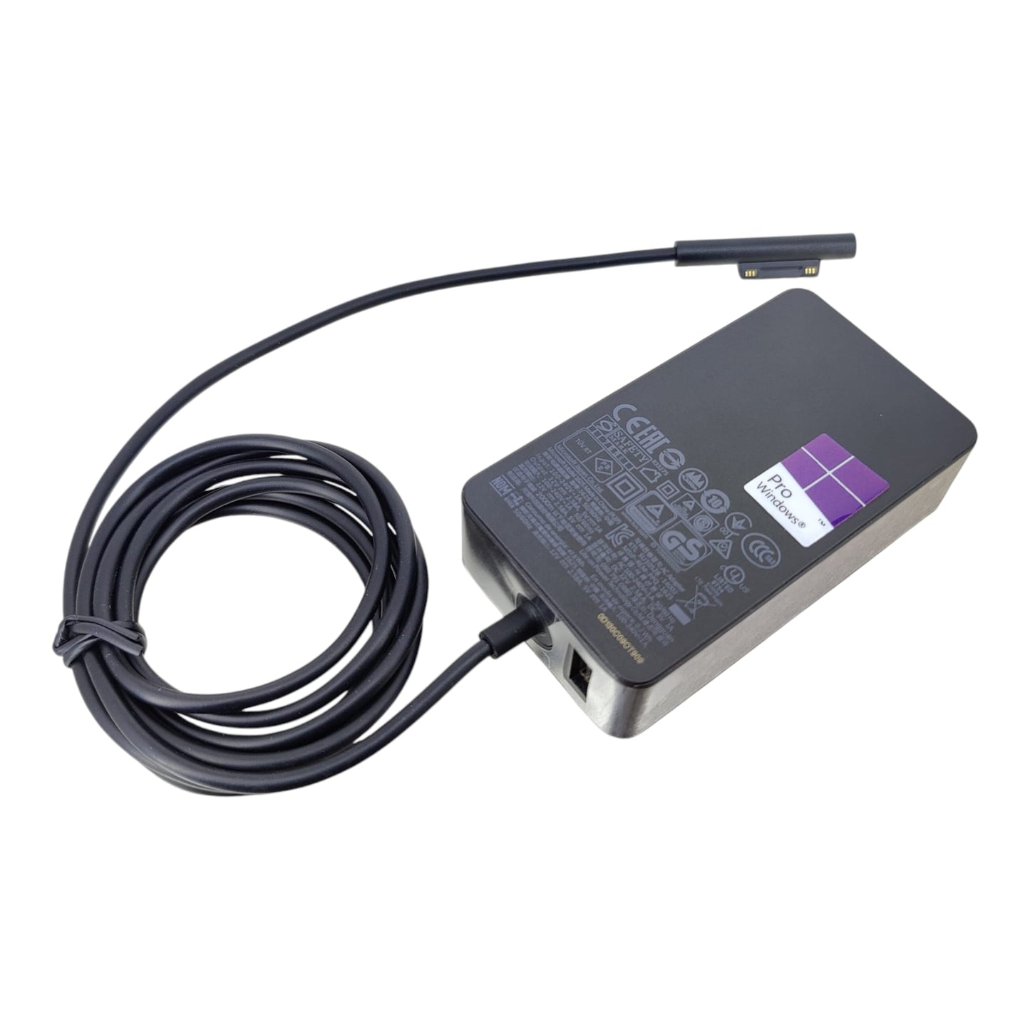Top view of the OEM 12V 2.58A power adapter for Microsoft Surface Pro 3 and Pro 4.