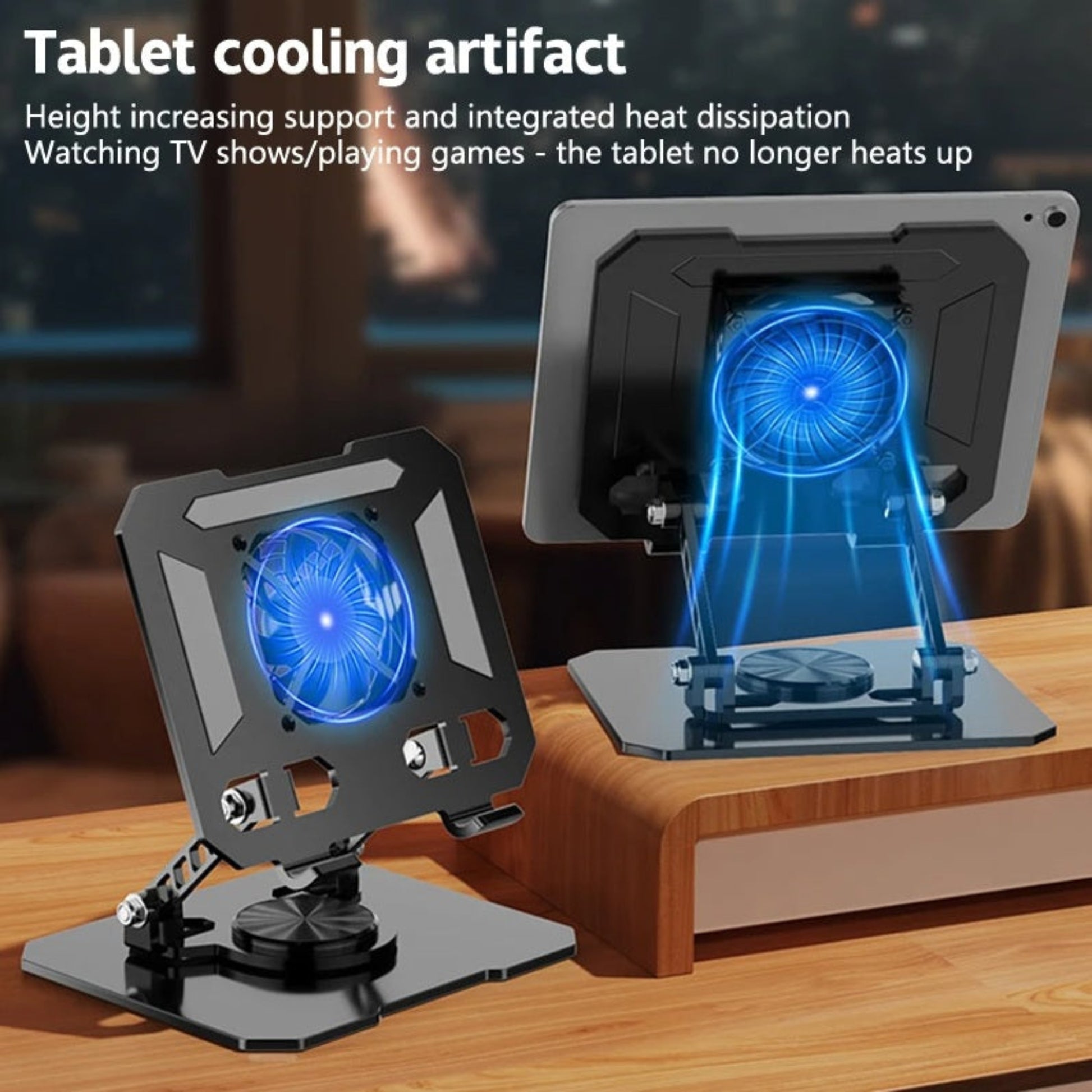 Illustration of airflow cooling effect on iPad back panel.