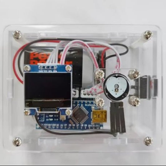 Heart Rate Monitoring Module for Arduino, illustrating components of a DIY kit designed for pulse detection and educational projects.
