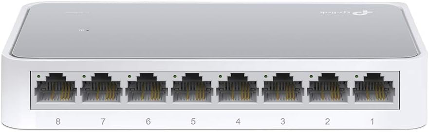 TP-Link TL-SF1008D 8埠100Mbps 乙太網路交換器 斜視圖