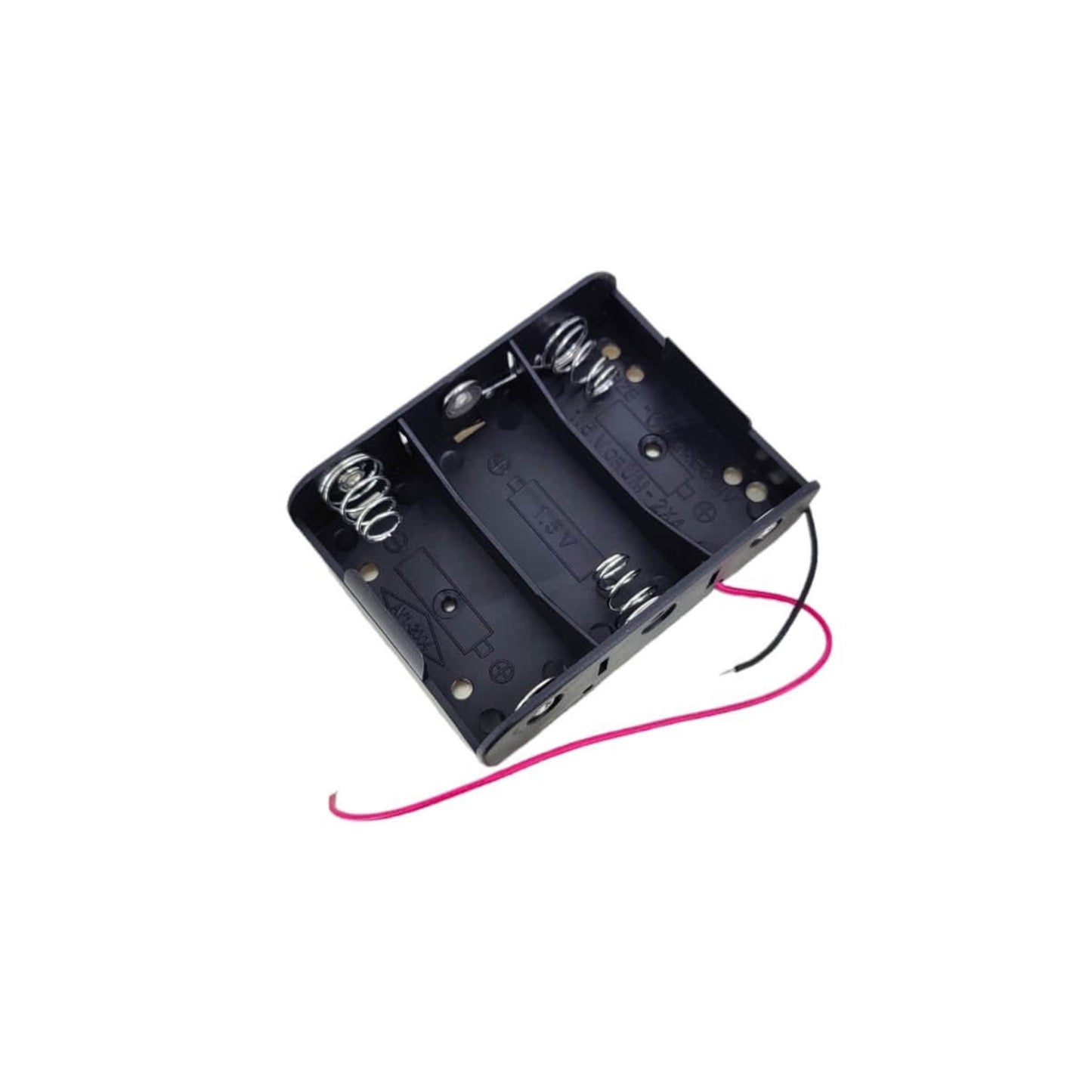 1/2/3/4 Slot Type C Battery Holder with leads, suitable for DIY projects and 3/4/6V applications.