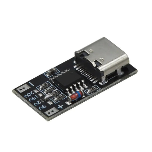 Top view of the Type-C PD decoy board showing the USB-C port and IC chip.