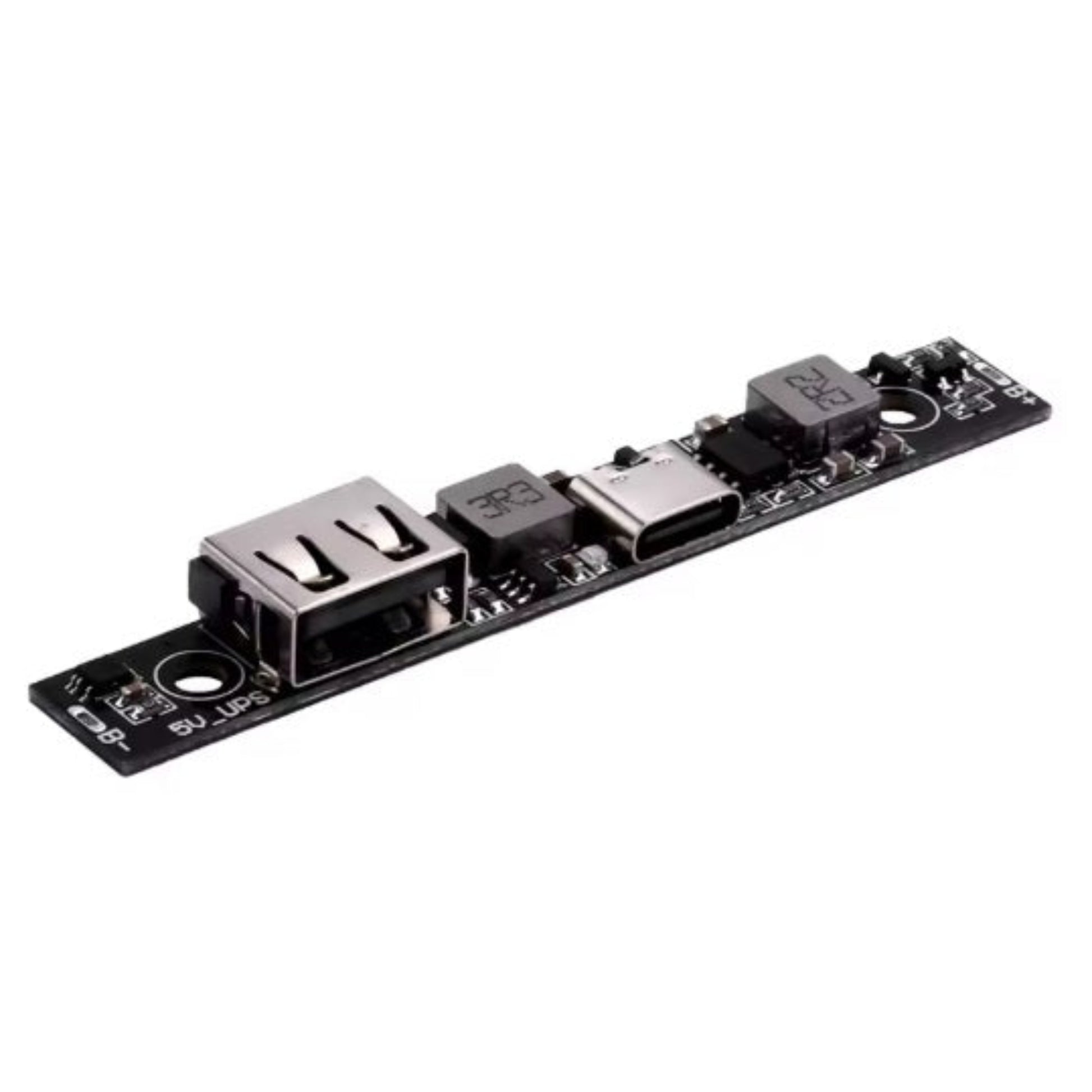 Type-C 5V UPS module board with USB output and battery terminals