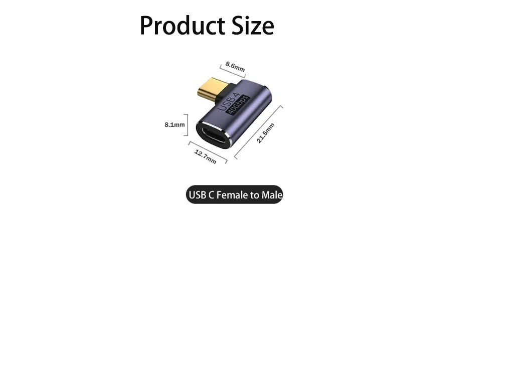 Type-c 100W 40gbps Female to Male Adapter