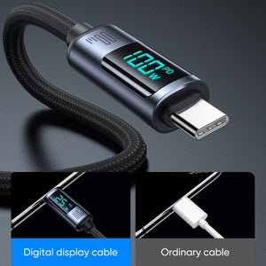 Joyroom 100w Type-c to Type-c Cable with LED Digital Display