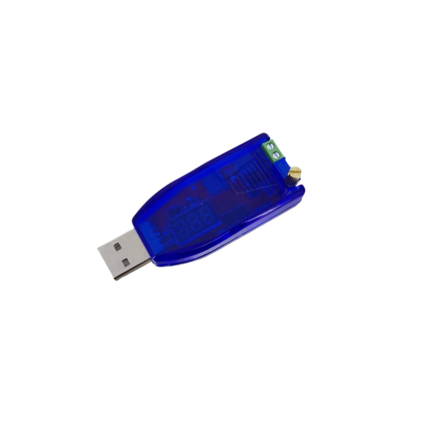 USB 5V to 1-24V adjustable step up module with LED display for voltage regulation.