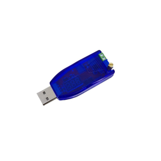 USB 5V to 1-24V adjustable step up module with LED display for voltage regulation.