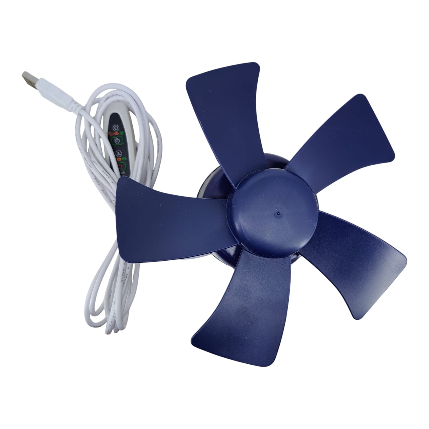 Integrated in-line remote control and 3m cable for the mini USB ceiling fan.