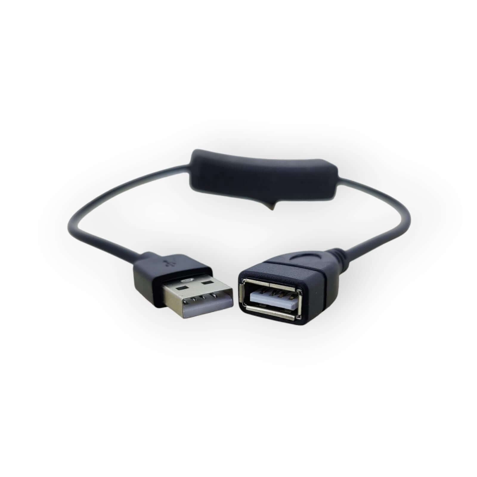 USB 2.0 extension cable with on/off switch, approximately 36CM, ideal for powering USB devices.