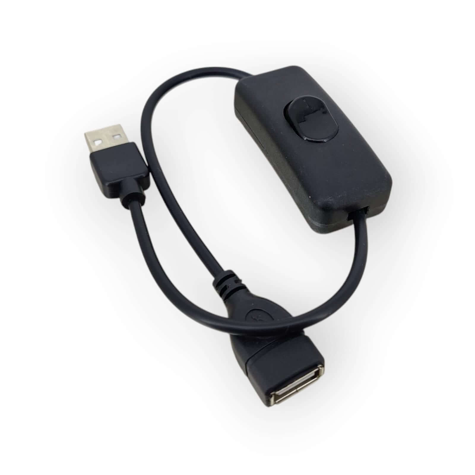 USB 2.0 extension cable with on/off switch, 36CM length, ideal for controlling power to USB devices.