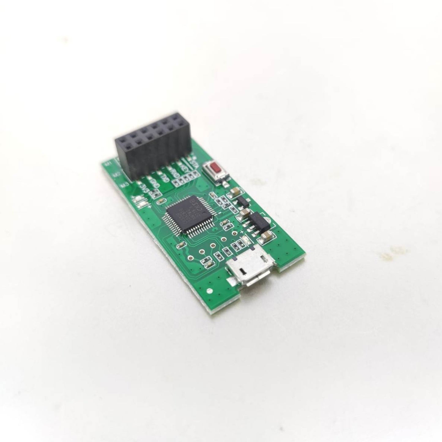 Bottom view of the HC-USB-T adapter board displaying model name and clean soldering.