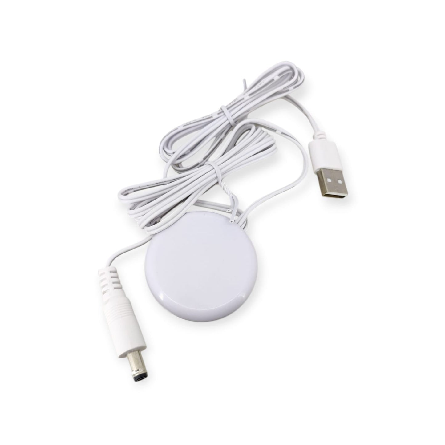 The USB version of the wave sensor switch, featuring a USB-A input and a female DC barrel connector output for 5V lights.