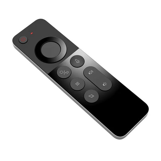 Front view of the sleek black W3 Air Mouse voice remote.