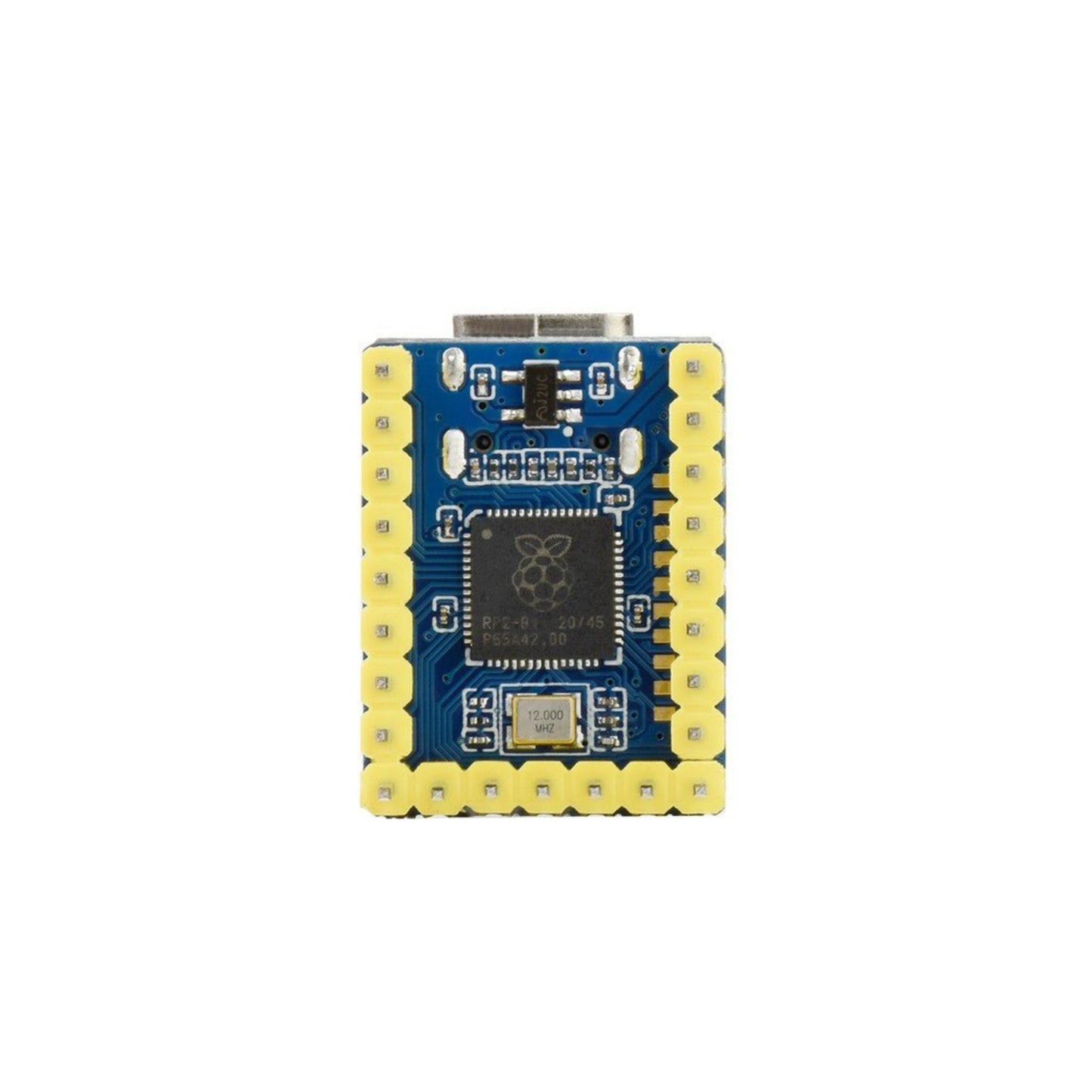 RP2040-Zero board for Raspberry Pi featuring dual-core Cortex M0+ processor and USB-C connector.